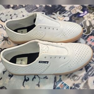 HUF Dylan Rieder Signature Perforated Leather Sneakers White Men 6.5 Women 8